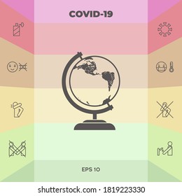Globe symbol - icon. Graphic elements for your design