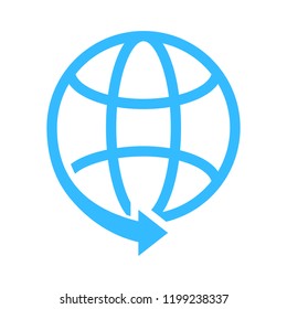 globe symbol icon. Simple element illustration. globe concept symbol design. Can be used for web and mobile UI/UX