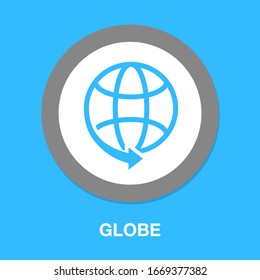 globe symbol icon. Simple element illustration. globe concept symbol design. Can be used for web and mobile UI/UX