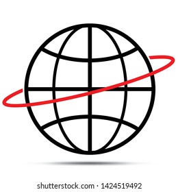 Globe symbol icon vector illustration