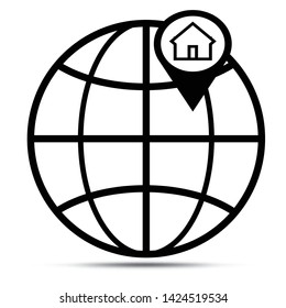 Globe symbol icon vector illustration