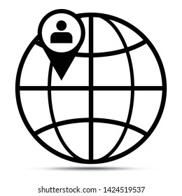 Globe symbol icon vector illustration