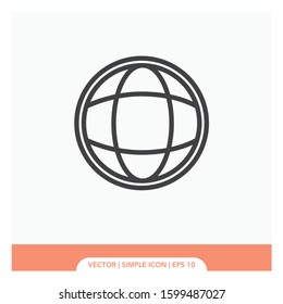 Globe symbol Icon Vector Illustration