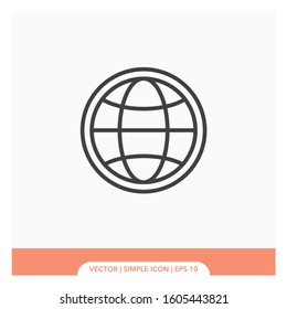 Globe symbol Icon Vector Illustration