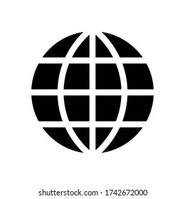 Symbol für den Globus auf weißem Hintergrund