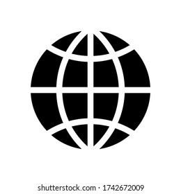 globe symbol icon vector on white background