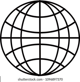 globe vector lines