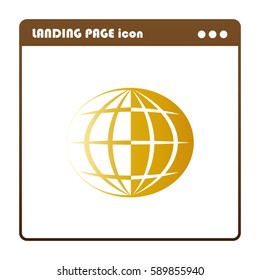  Globe symbol, landing page icon