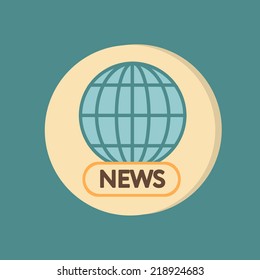 globe symbol. news. Symbol news. Icon globe planet