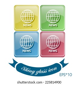 globe symbol. news. Symbol news. Icon globe planet