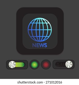 globe symbol. news. Symbol news. Icon globe planet