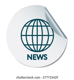 globe symbol. news. Symbol news. Icon globe planet