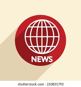 globe symbol. news sign.