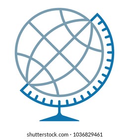 Globe symbol silhouette, isolated.