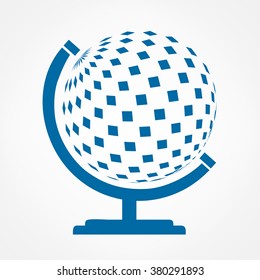 Globe symbol. Vector illustration.