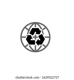 Globe symbol in the white background. Globe icon web template and website design elements.