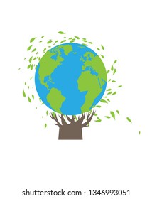 El globo como árbol simbólico. Concepto simbólico ambiental