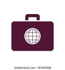   Globe symbol.Icon vector illustration. Flat design  