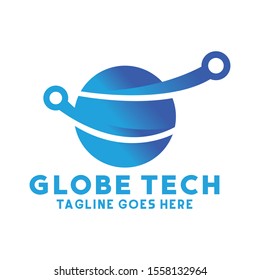 Globe Tech Logo Design Inspiration For Business And Company