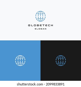 Plantilla de diseño de iconos del logotipo de Globe Tech