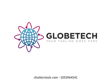 Globe Tech Logo Icon Vector Design Stock Vector (Royalty Free ...