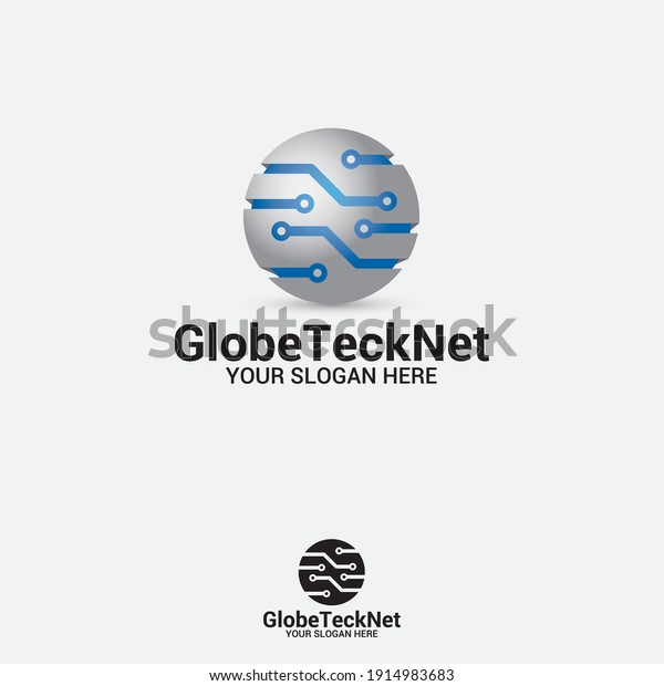 globe tech net logo\
design vector template