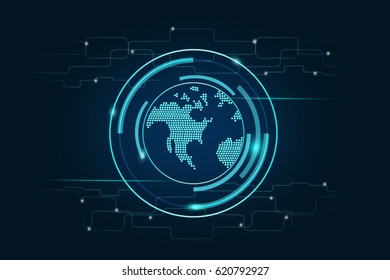 globe technology abstract vector