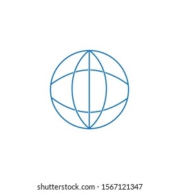 Globe technology illustration logo vector template
