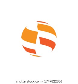 Globe technology illustration logo vector template