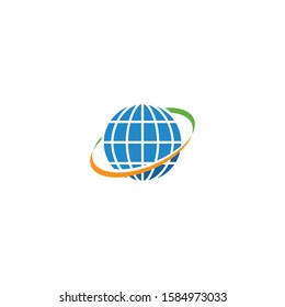 Globe technology ilustration logo icon vector template