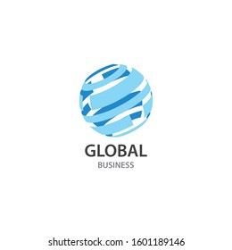 Globe technology ilustration logo vector template