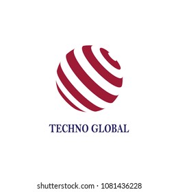 Globe technology logo abstract