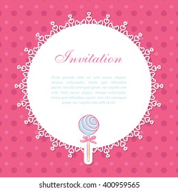 Globe text Valentine with a cake pop