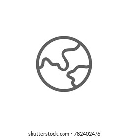 Globe thin icon vector