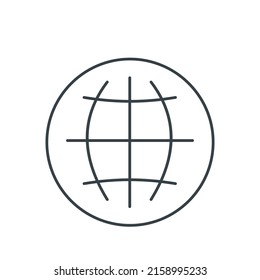 Globe thin line icon. Element of simple icon for websites, web design, mobile app, info graphics. Thin line icon for website design and development, app development on white background