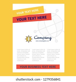Globe Title Page Design for Company profile ,annual report, presentations, leaflet, Brochure Vector Background
