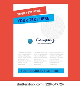 Globe Title Page Design for Company profile ,annual report, presentations, leaflet, Brochure Vector Background