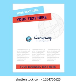 Globe  Title Page Design for Company profile ,annual report, presentations, leaflet, Brochure Vector Background