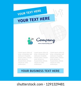 Globe Title Page Design for Company profile ,annual report, presentations, leaflet, Brochure Vector Background