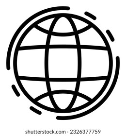 Globe Tour Symbol Umriss Vektor. Erdtour. Planet-Reise