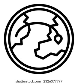 Globe tourist icon outline vector. World around. Map travel