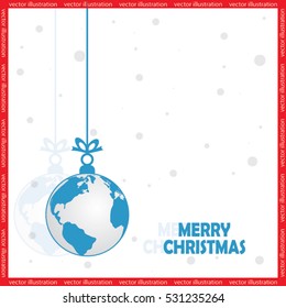 globe toy christmas icon vector