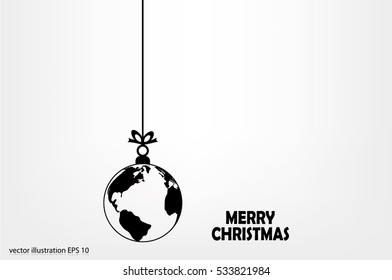 globe toy christmas icon vector.