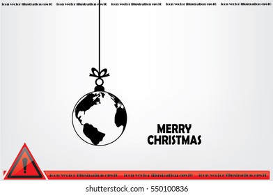 globe toy christmas icon vector.