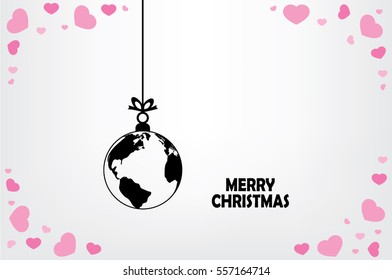 globe toy christmas icon vector.