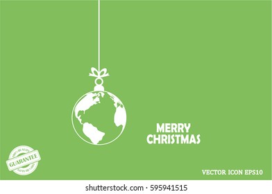 globe toy christmas icon vector.