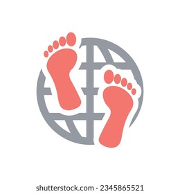 Icono De Color Plano Del Rastreador De Globo Aislado En La Ilustración Del Vector De Fondo Blanco | Iconos de Seo