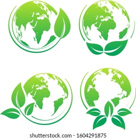 Globe tree vector art illustration design