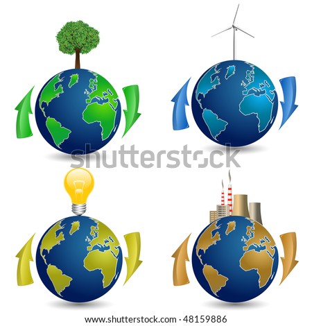 Similar – Foto Bild Windkraft und fossile Energie