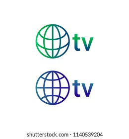 
globe tv Colorful logo concept